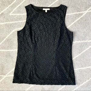 Banana Republic Black Lace Stretch Tank Top
